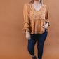 Embroidered Babydoll Blouse