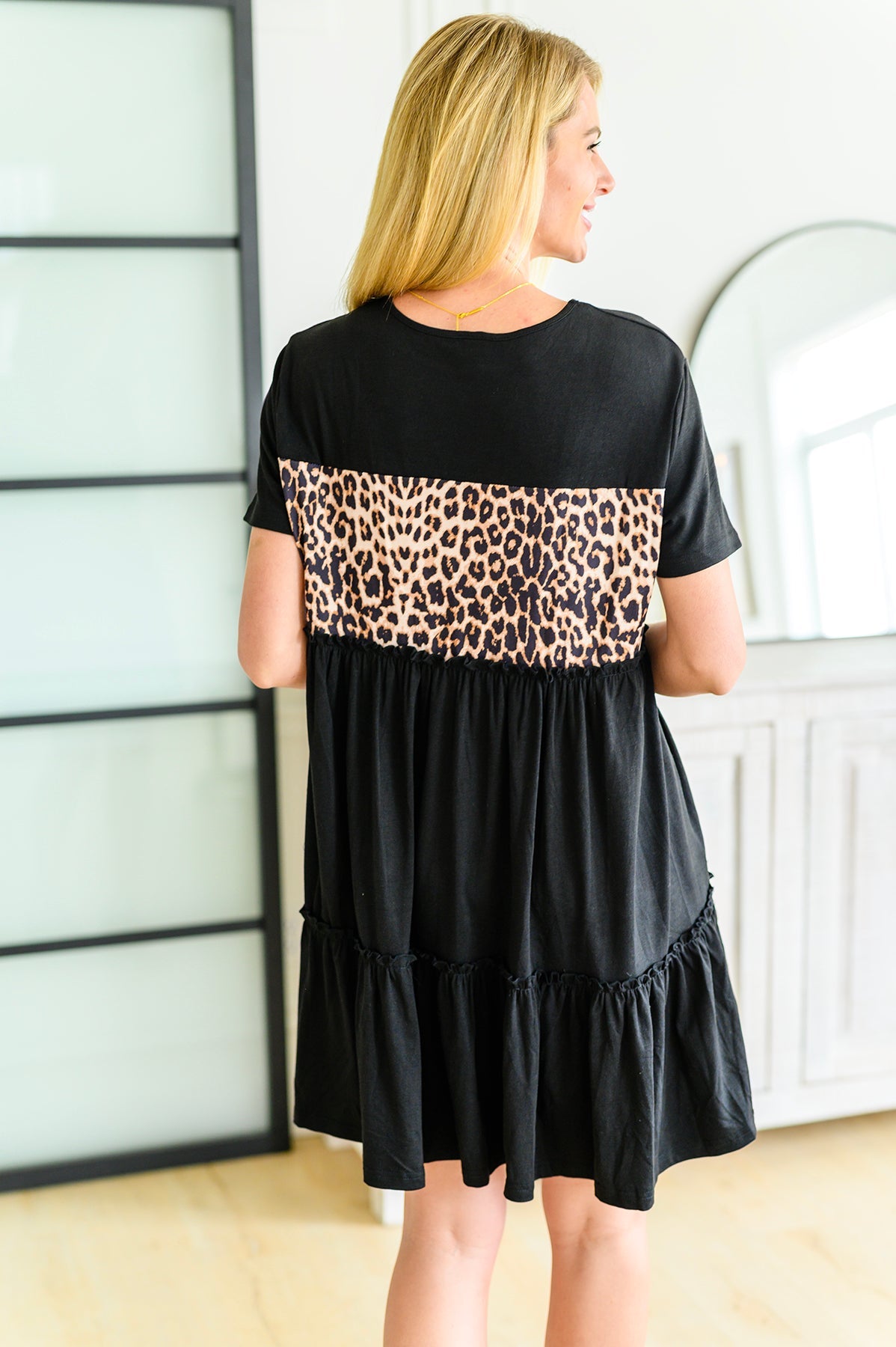 PREORDER: Tiered Leopard Dress in Three Colors