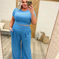 PREORDER: Petite Length Cropped Lounge Set in Four Colors