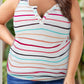 Striped Henley Tank Top