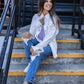 Davi & Dani Multi Knit Lace Patch Work Button Down Jacket