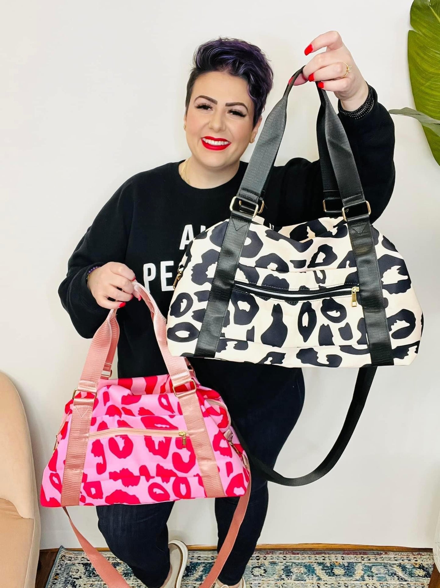 PREORDER: Leopard Duffle Bag in Two Colors