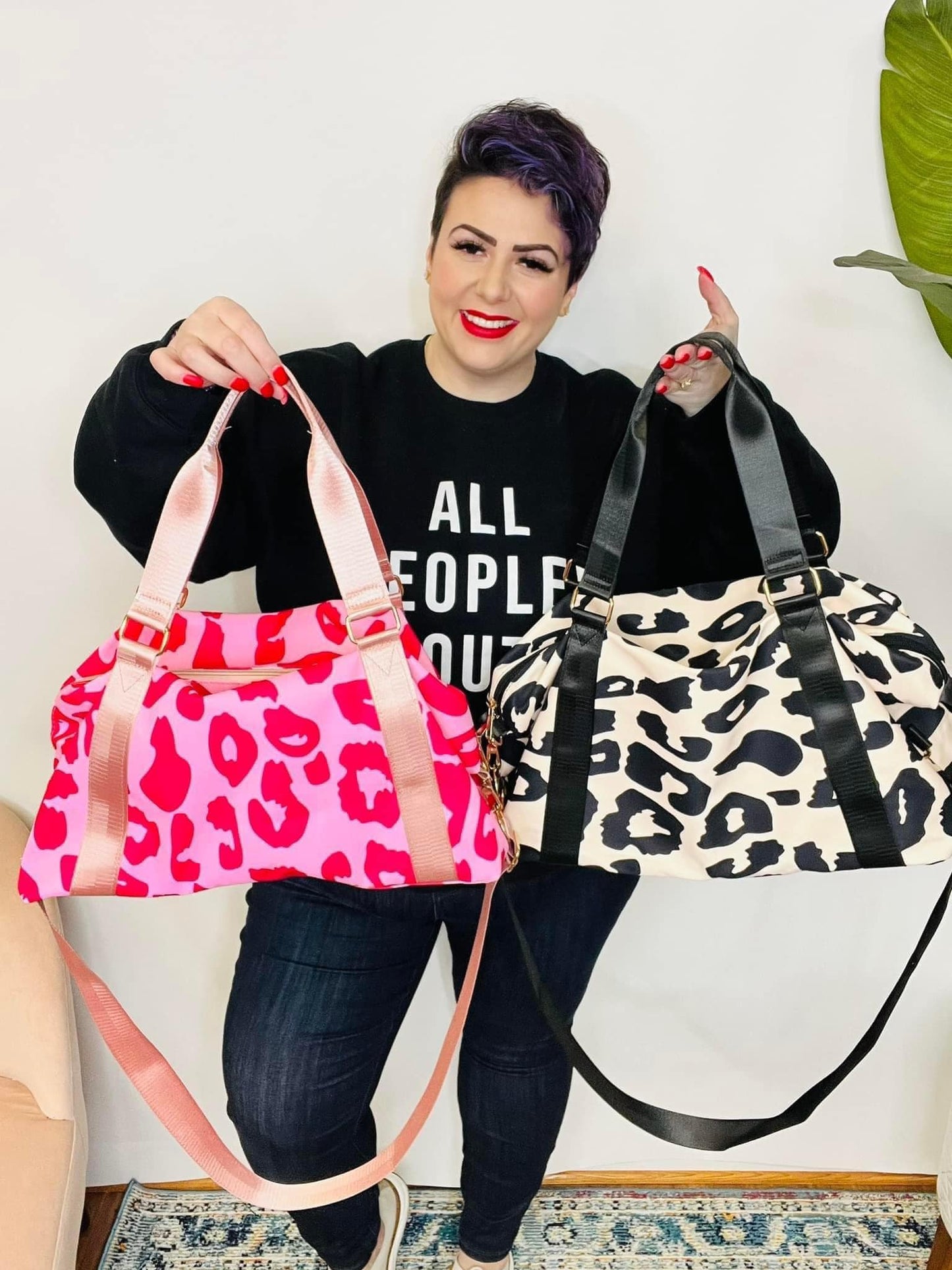 PREORDER: Leopard Duffle Bag in Two Colors