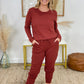 Solid Cotton Top & Jogger Set