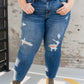 Judy Blue Vintage Indigo Cropped Skinny Jeans