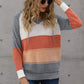 Color Block Knitted Hoodie - Multiple Colors Available