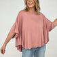 Easel "The Swing Of Things" Solid Short Sleeve Swing Top