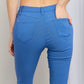 YMI Hyper-Stretch Mid-Rise Skinnies in Electric Blue