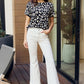 Leopard Round Neck Tee Shirt
