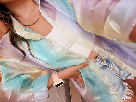 PREORDER: Leila Gradient Button Up Top