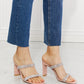 Rhinestone Block Heel Sandal in Pink