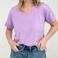 Simply Spring Ribbed V-Neck top
