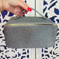 PREORDER: Shimmer Cosmetic Case in Gunmetal