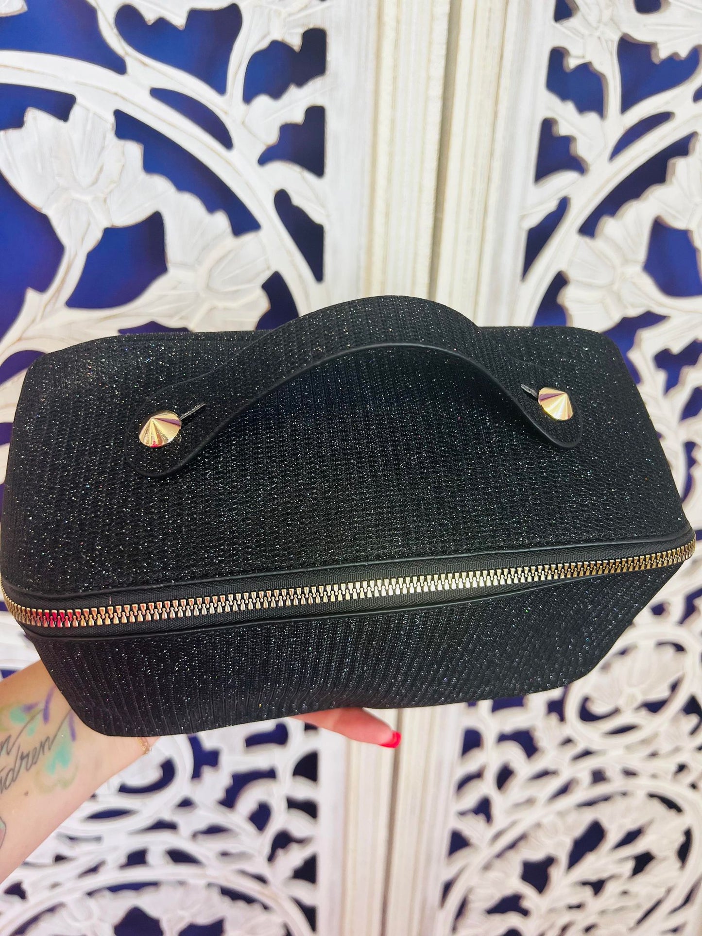 PREORDER: Shimmer Cosmetic Case in Black