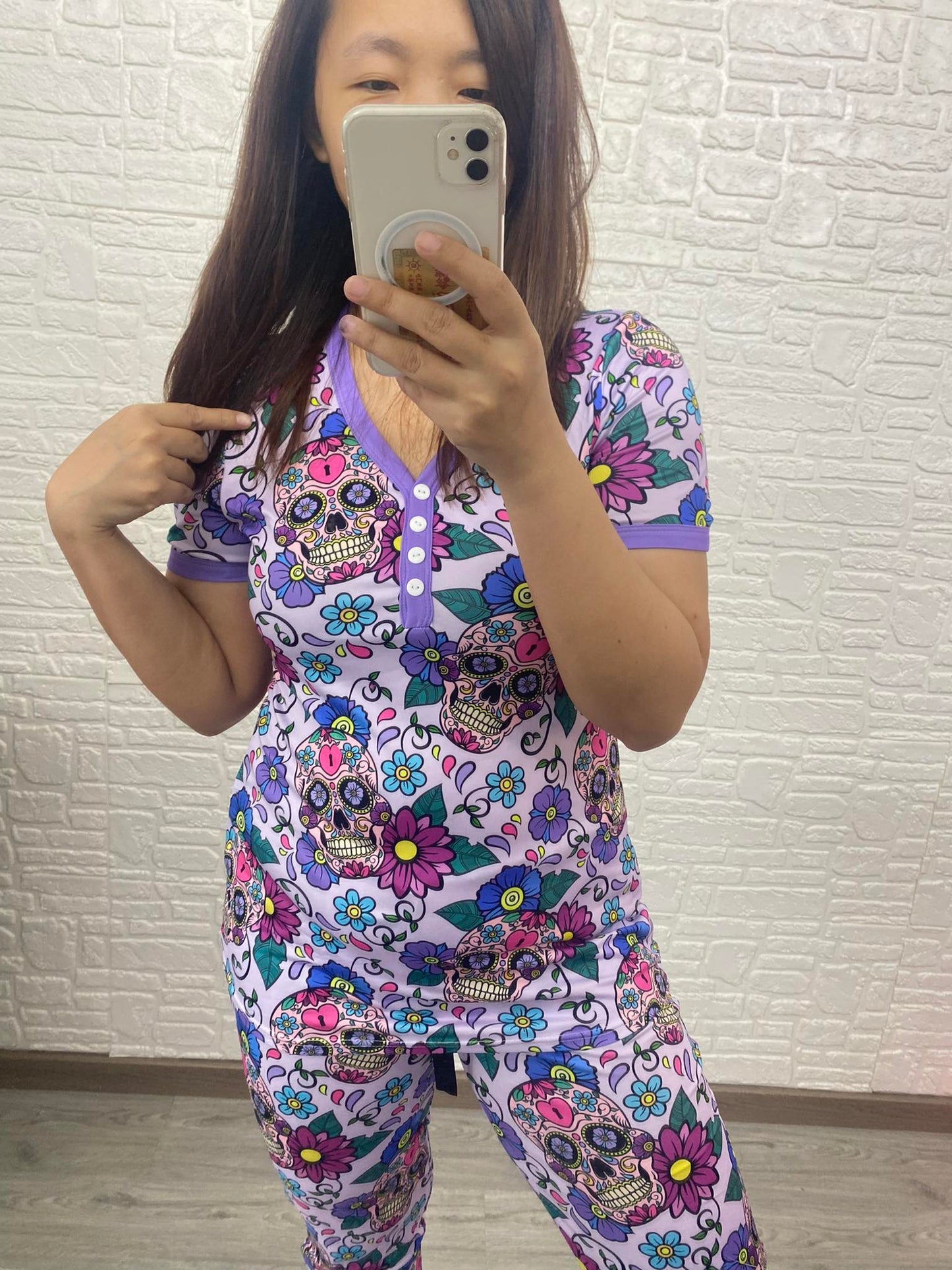 PREORDER: Halloween Short Sleeve Pajama Set in Three Colors