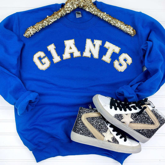 PREORDER: Patch Sweatshirt in Royal/White