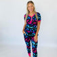 PREORDER: Halloween Short Sleeve Pajama Set In Three Colors (Ships end of Sept.)