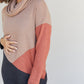 SIZE MEDIUM Autumn Color Block Sweater Dress