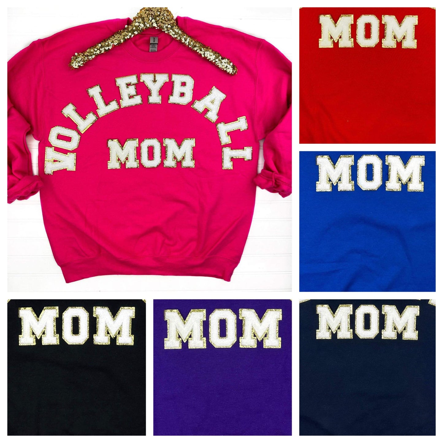 PREORDER: Volleyball Mom Chenille Patch Sweatshirt