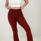 Zenana Solid High Waist Yoga Flare Pants