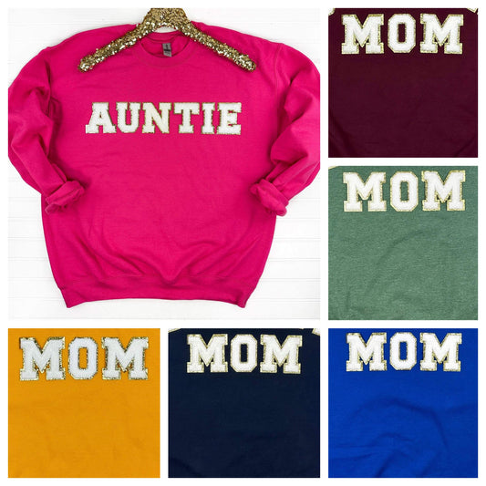PREORDER: Auntie Chenille Patch Sweatshirt
