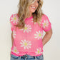 Daisy Short Sleeve Knit Sweater