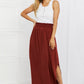 It's My Time Side Scoop Scrunch Skirt - Dark Rust