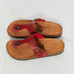 T-Strap Sandal in Wine