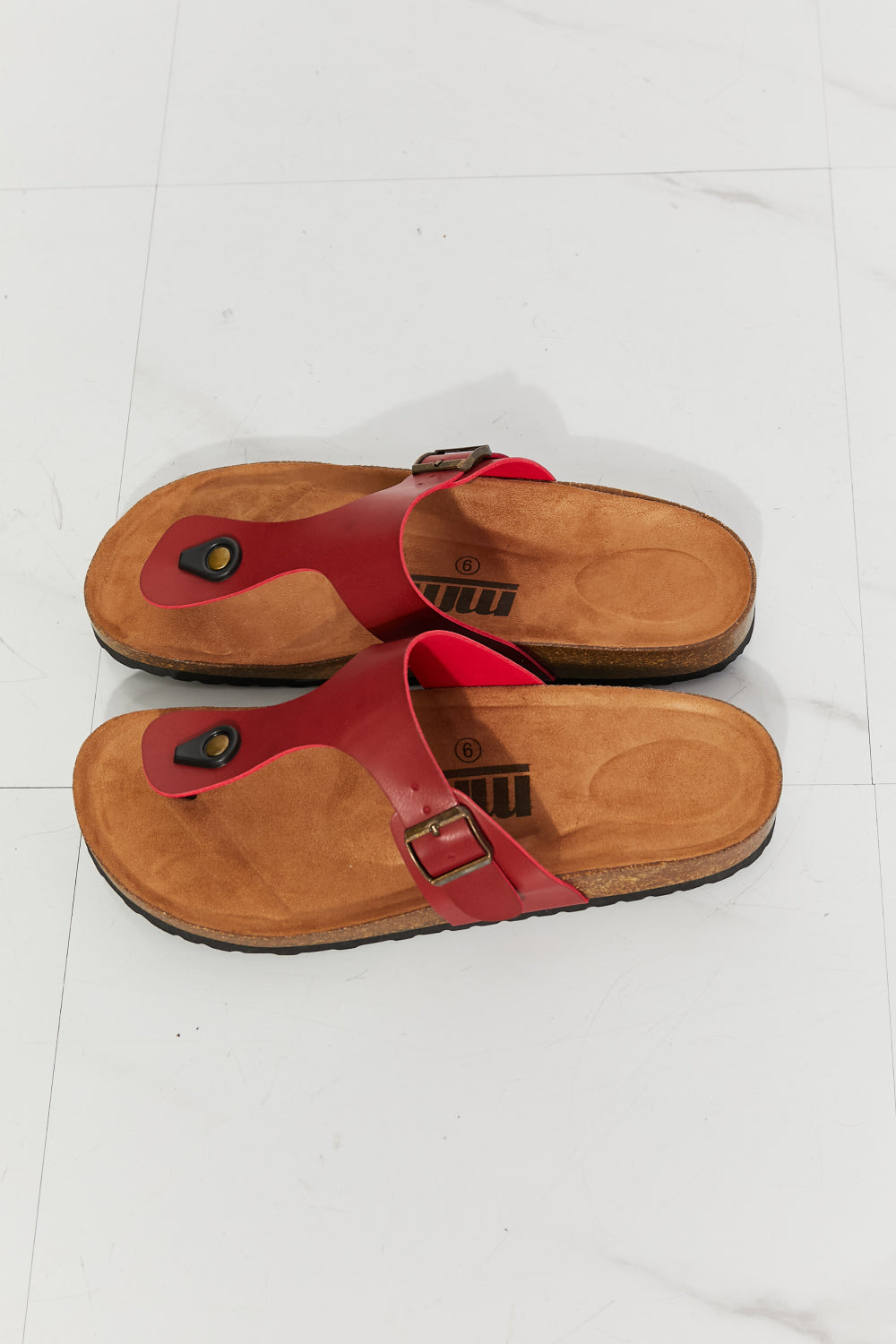 T-Strap Sandal in Wine