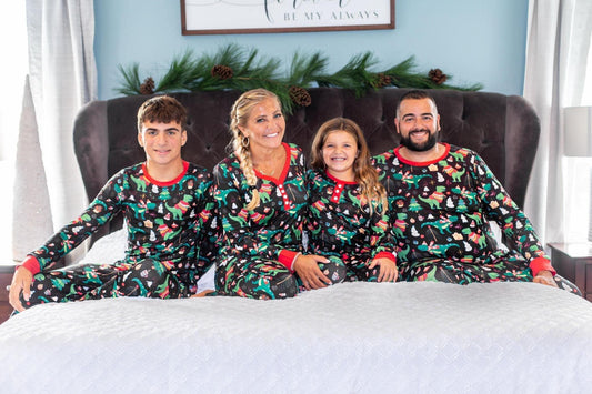 PREORDER: Matching Family Christmas Pajamas in Dinosaur