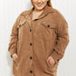 SIZE SMALL The Cozies Brushed Mélange Shacket