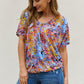 Multicolored Dolman Flowy Top