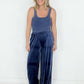 Solid Velvet Wide Leg Pants