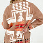 Knitted Jacquard Cardigan with Pockets