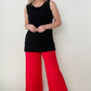 Smocked Waistband Wide Leg Pants - 2 colors