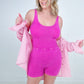 Acid Washed Sports Romper