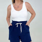 Cotton Gauze Drawstring Waist Shorts