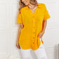 Summer Breeze Gauze Short Sleeve Shirt in Mustard