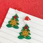 PREORDER: Santa Hat Glitter Resin Christmas Tree Dangles