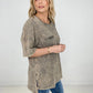 Acid Wash Boyfriend Top