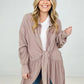 Solid Mineral Washed Tie Front Top