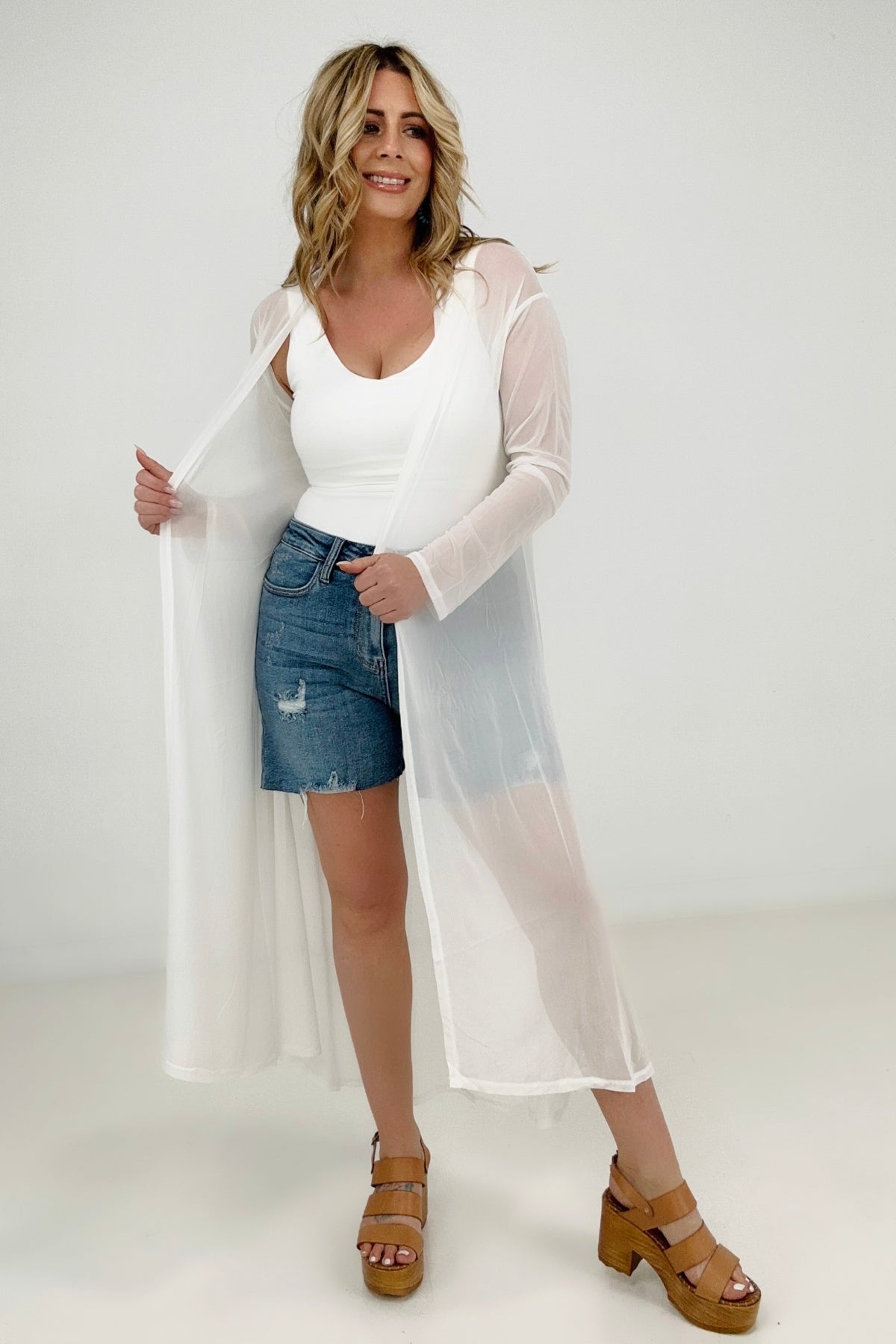 Eden Mesh Duster Kimono