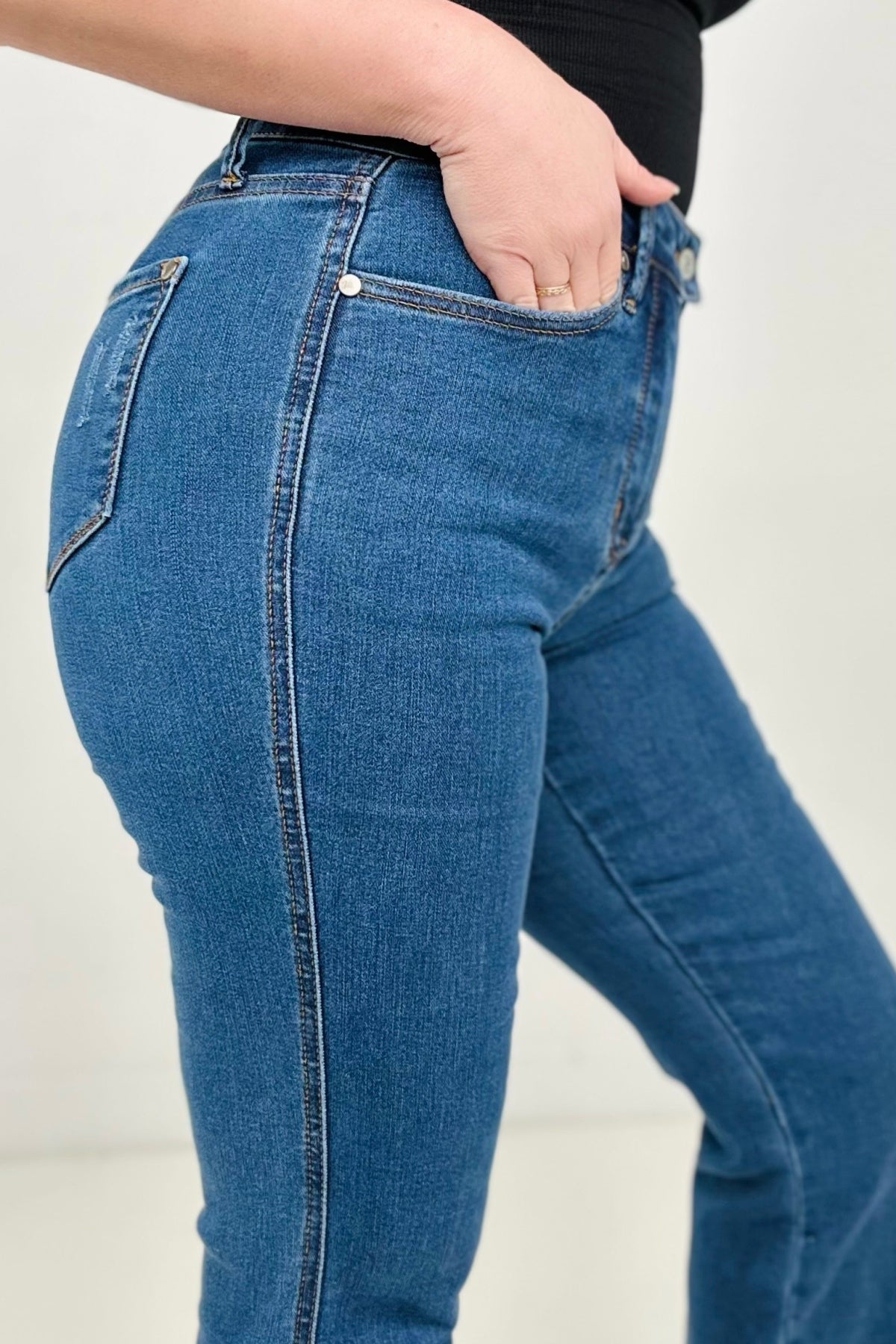 Judy Blue Cool Denim Tummy Control Flare Jeans