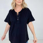 Raw Edge Short Sleeve Top
