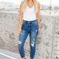 Judy Blue Vintage Indigo Cropped Skinny Jeans