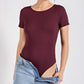 Rae Mode Solid Butter Boat Neckline Bodysuit