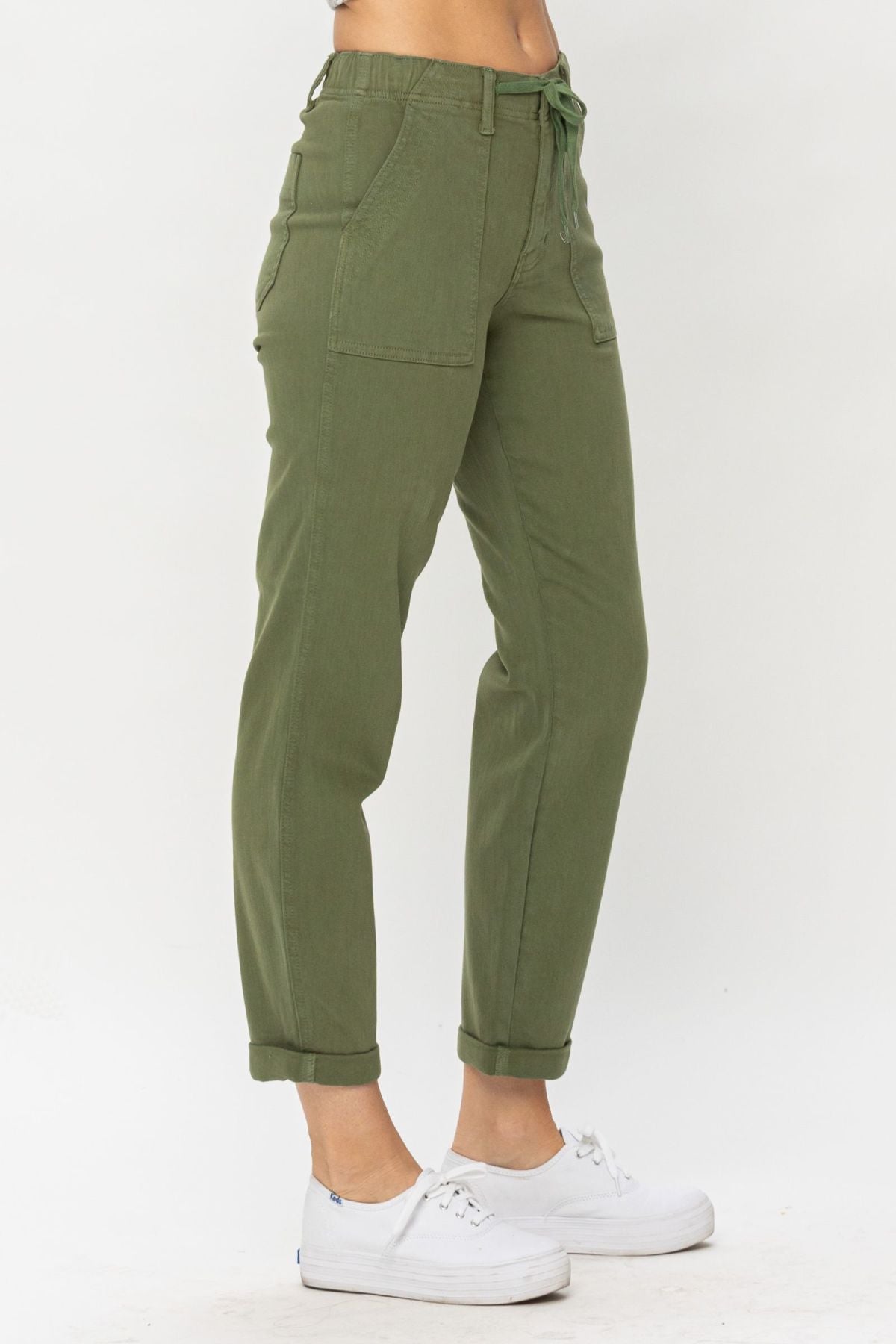 RESTOCKED Judy Blue Drawstring Waist Jogger Jeans