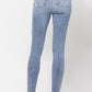 Judy Blue High Rise Bleach Splash Destroyed Skinny Jeans