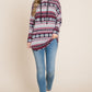 Bombom Modern Tribal Print Knit Hooded Top
