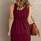 Button Down Sleeveless Dress - (Charcoal, Plum, Navy, Merlot)